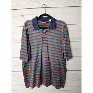 Slazenger Mens Fairway Farm Polo Shirt‎ Multicolor Diamond Short Sleeve XL